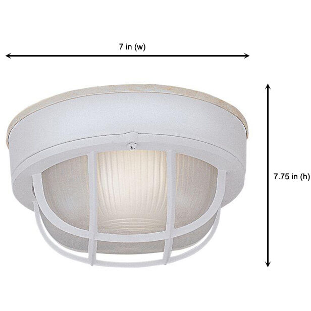 Round White Outdoor Ceiling Bulkhead